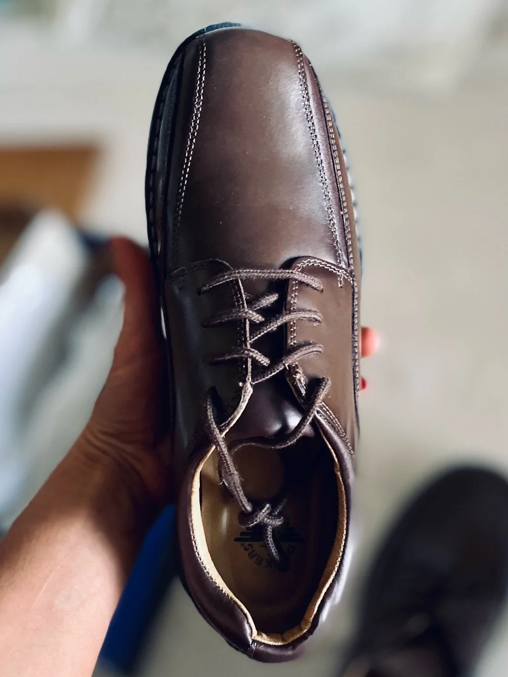 New Dockers Men’s Brown Leather Lace-Up Derbys